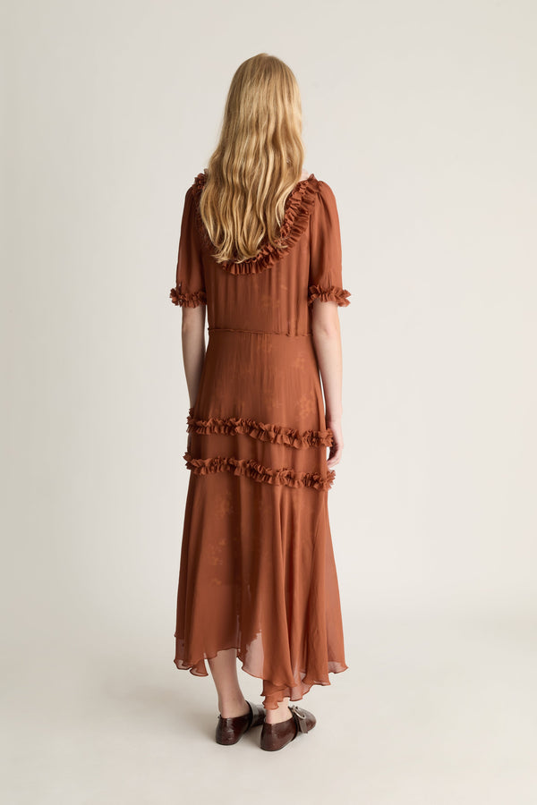 Evelyn Georgette Midi Dress