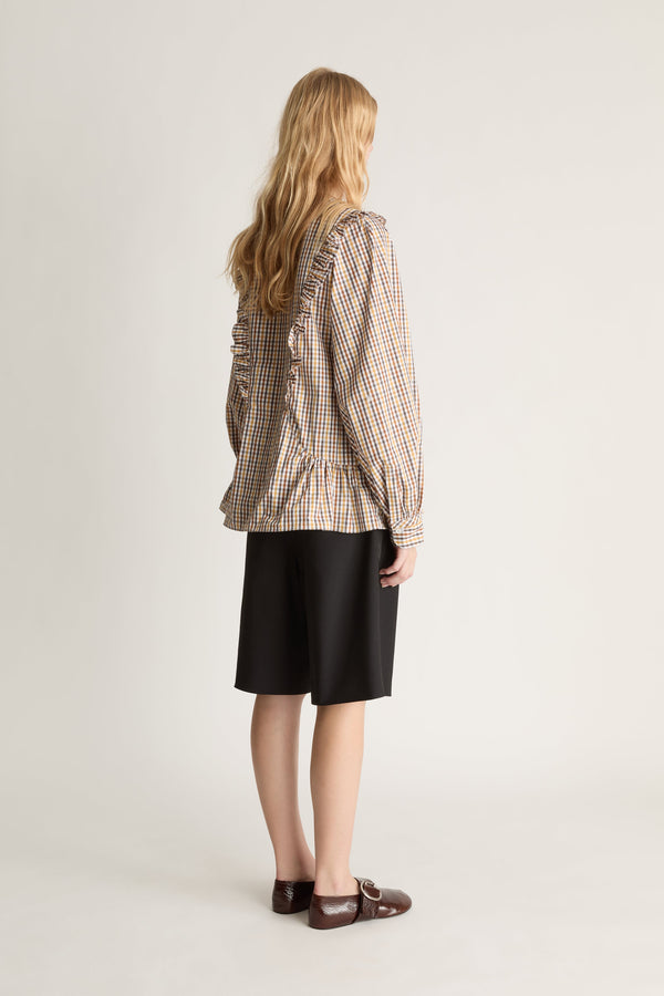 Christie Poplin Check Blouse