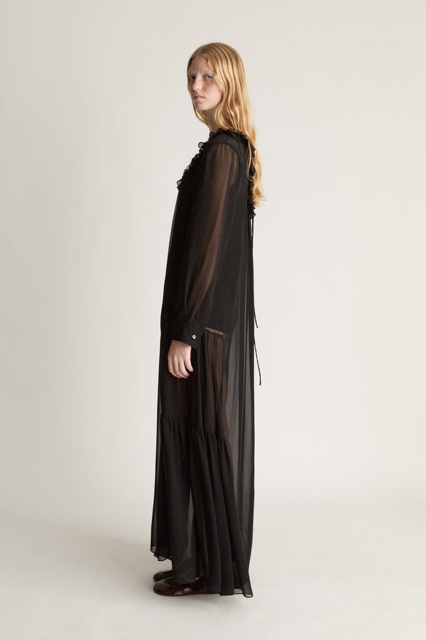 Evelyn Georgette LS Dress