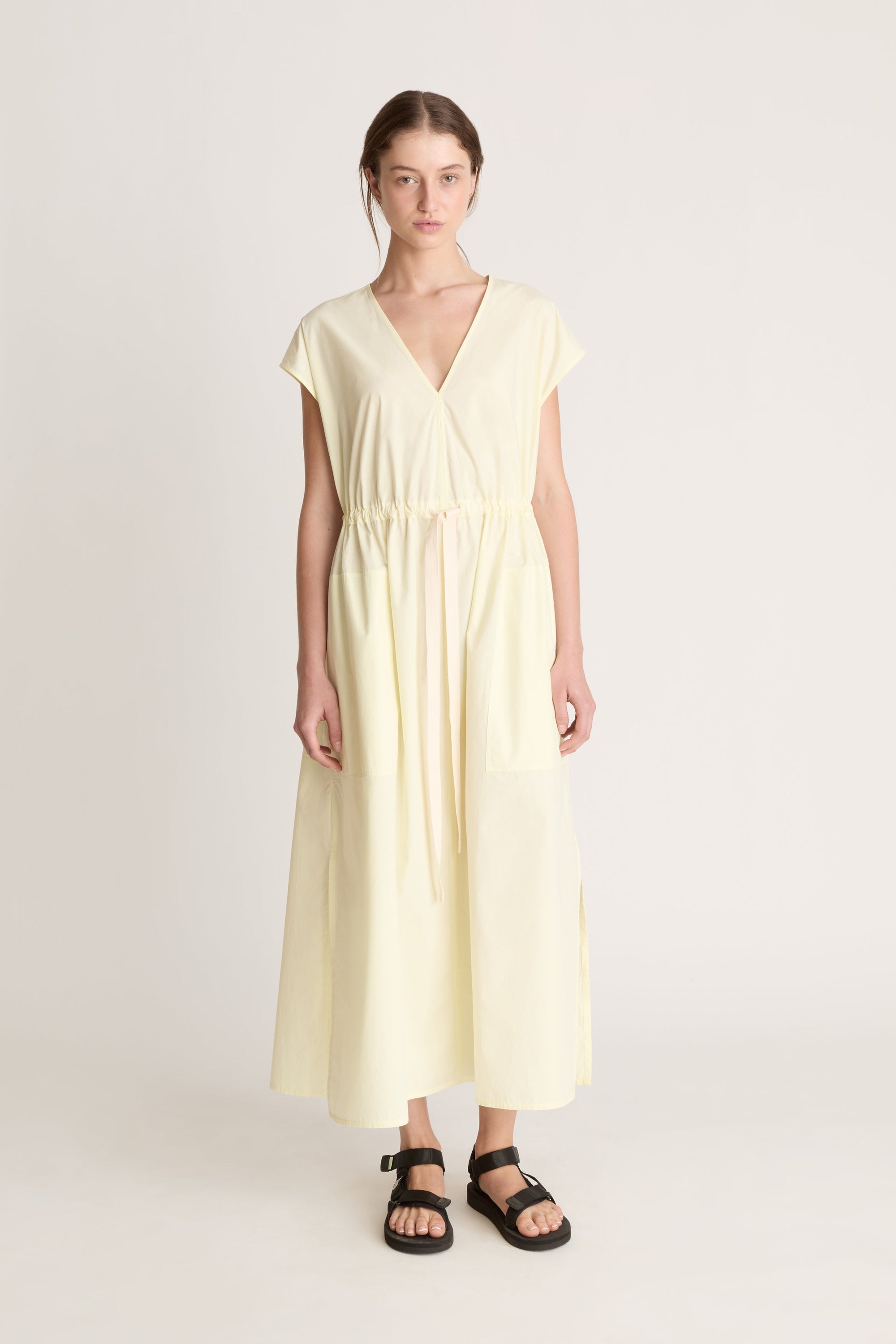 LM Poplin V Neck Dress