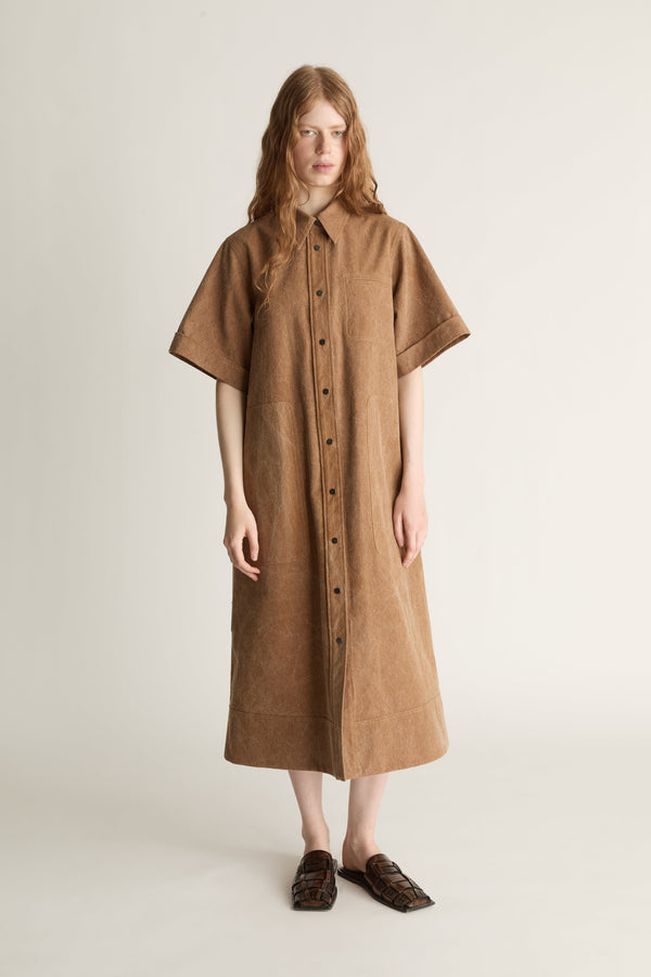 Lenny Canvas Shirt Dress