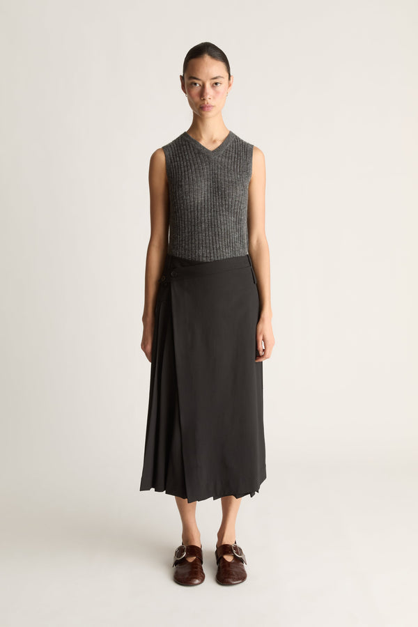 Myles Wool Pleat Skirt