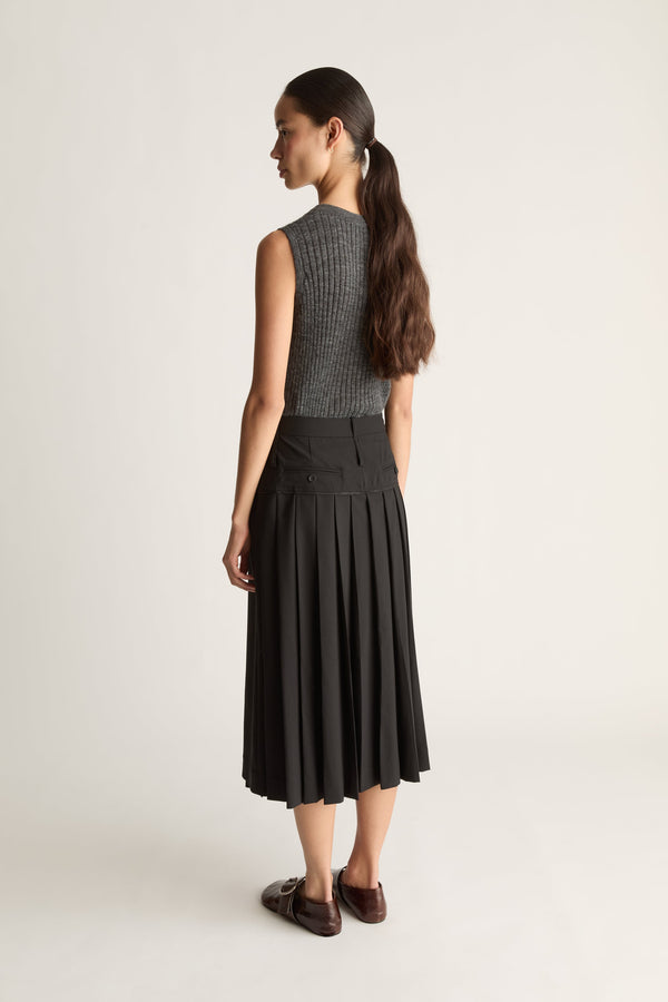 Myles Wool Pleat Skirt