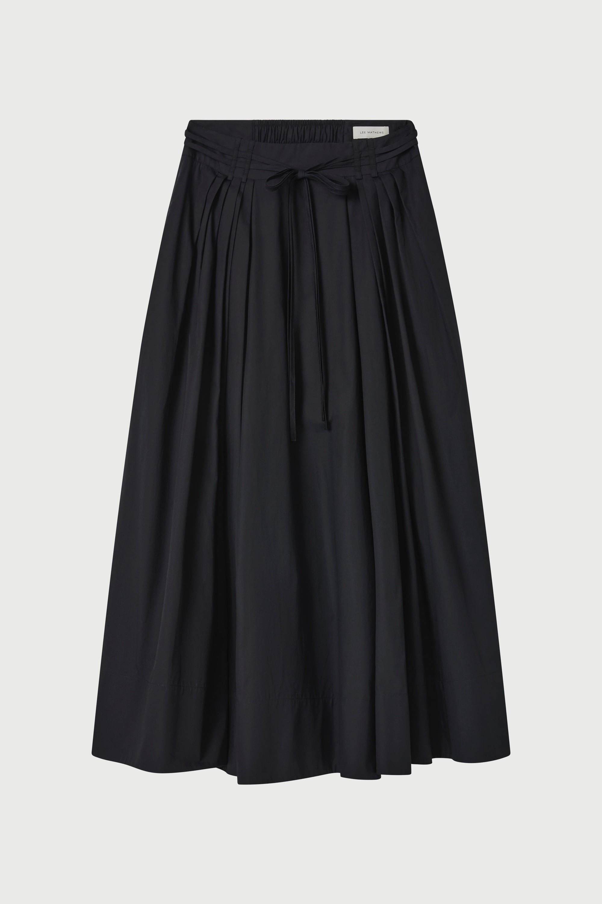 Black skirt on a light gray background