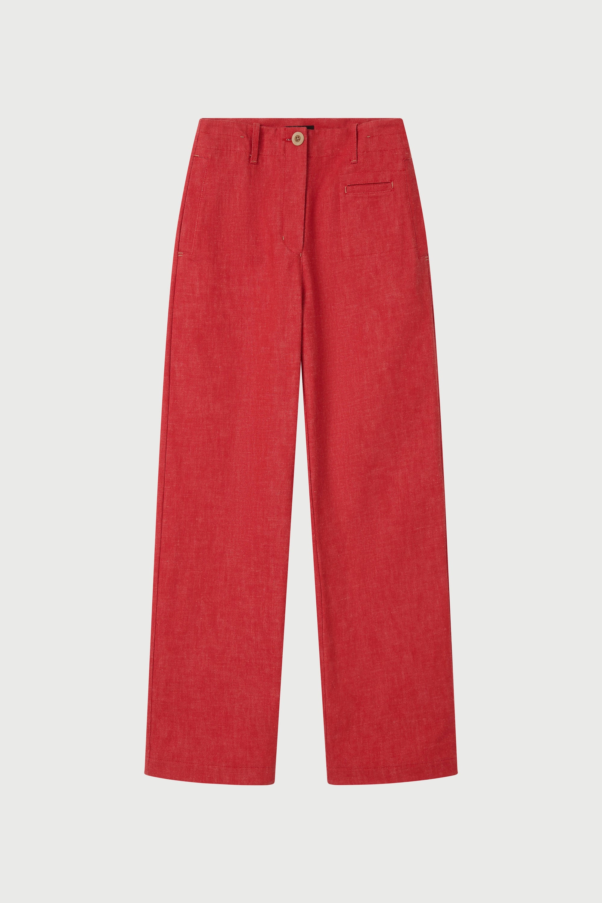 Red pants on a white background